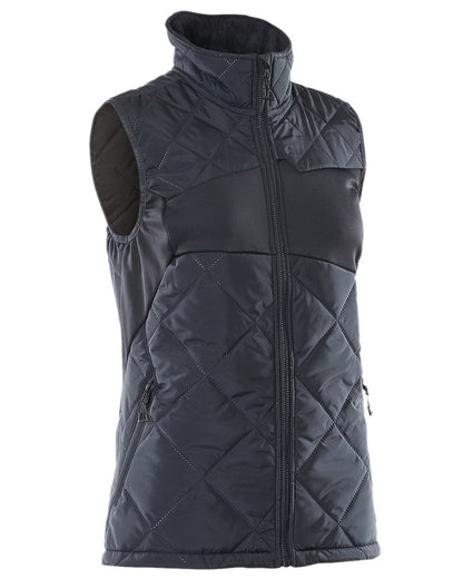 Dark Navy Coloured Mascot Workwear Womens Accelerate Thermal Gilet on white background 
