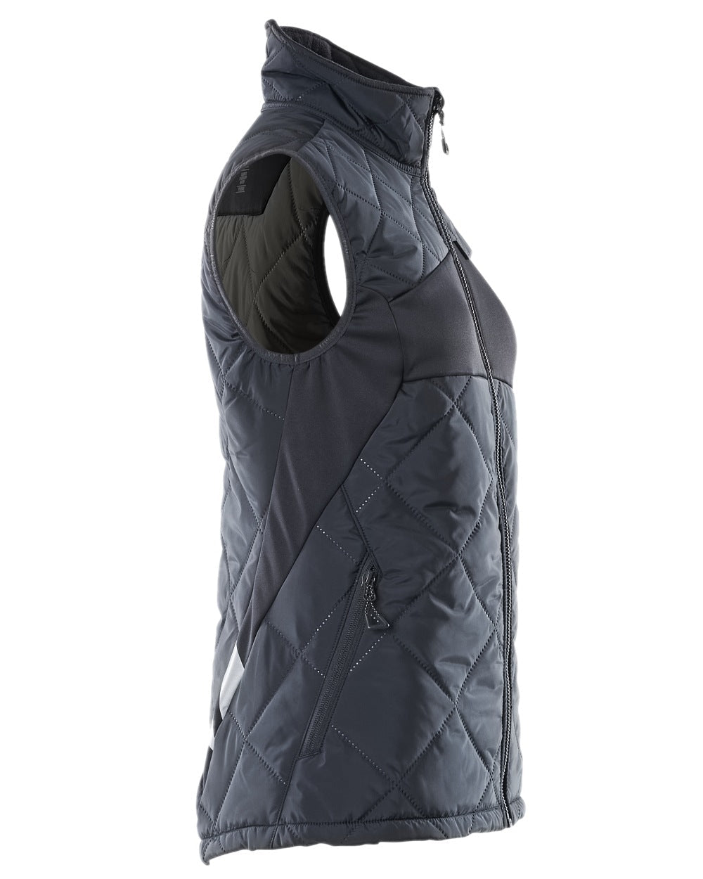 Dark Navy Coloured Mascot Workwear Womens Accelerate Thermal Gilet on white background 