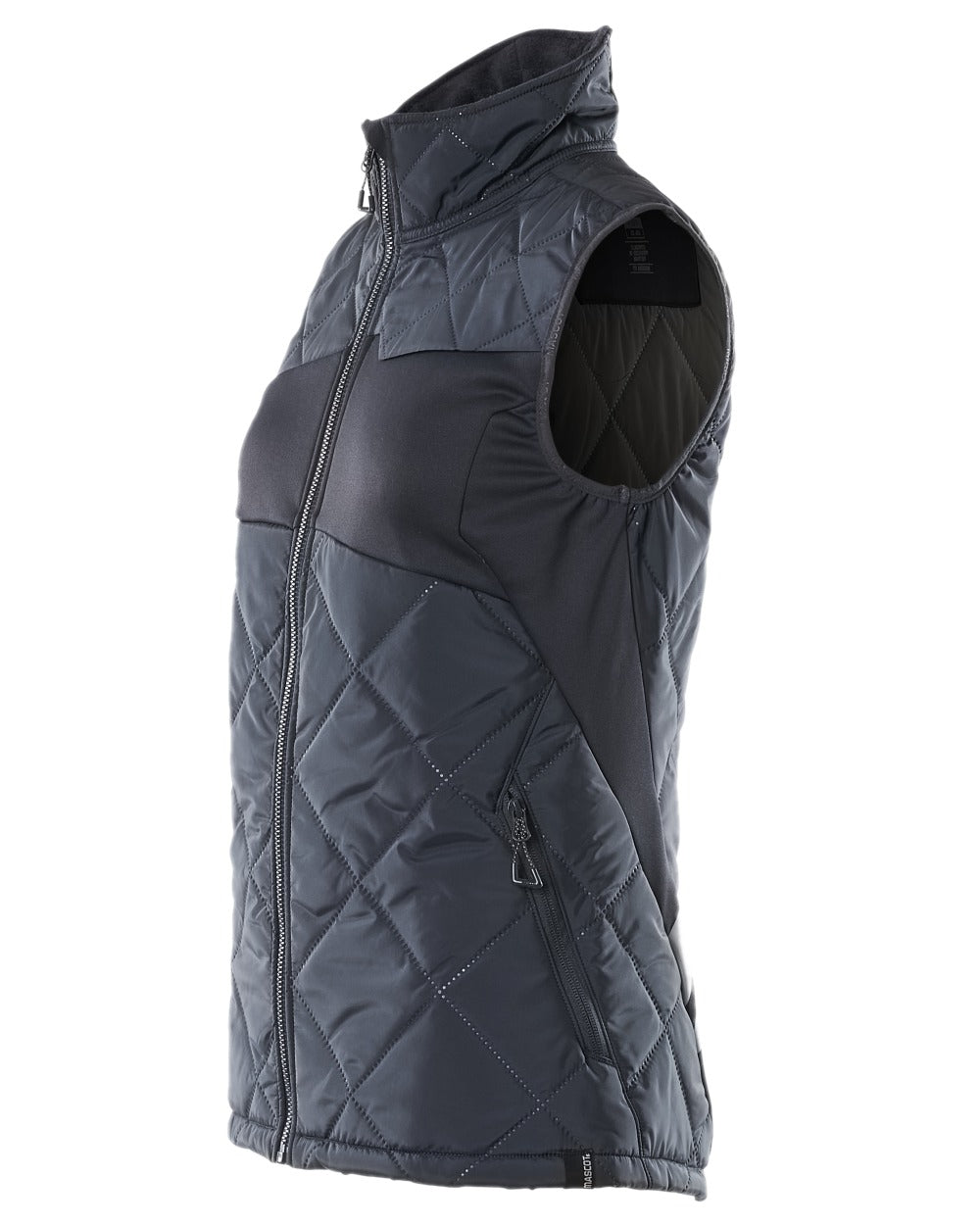 Dark Navy Coloured Mascot Workwear Womens Accelerate Thermal Gilet on white background 