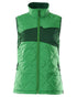Grass Green Coloured Mascot Workwear Womens Accelerate Thermal Gilet on white background 