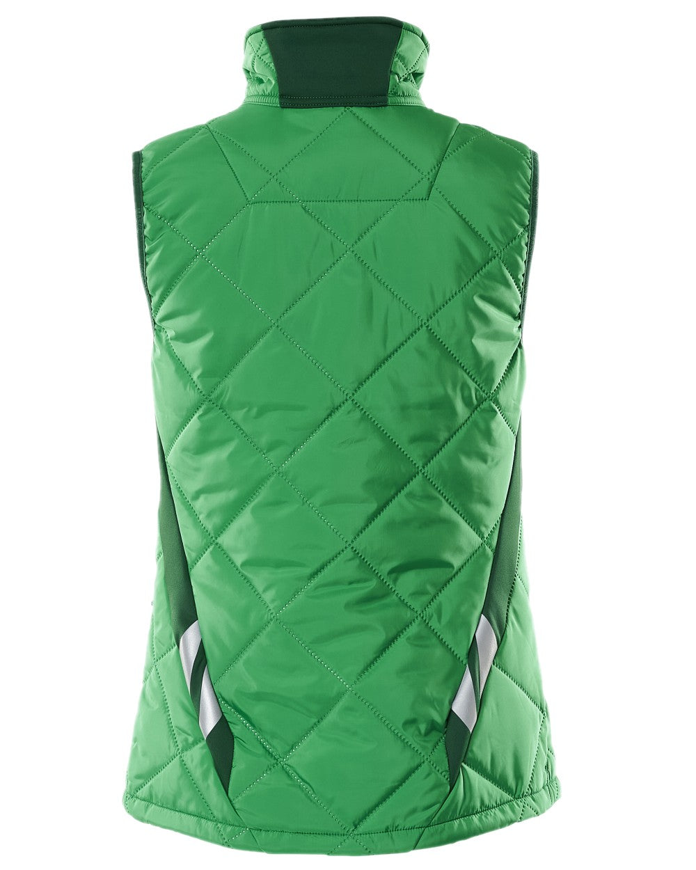 Grass Green Coloured Mascot Workwear Womens Accelerate Thermal Gilet on white background 