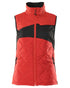 Traffic Red Black Coloured Mascot Workwear Womens Accelerate Thermal Gilet on white background 
