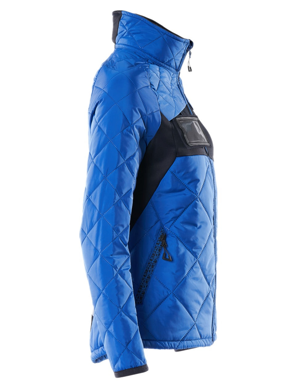 Azure Blue Dark Navy Coloured Mascot Workwear Womens Accelerate Thermal Jacket on white background 