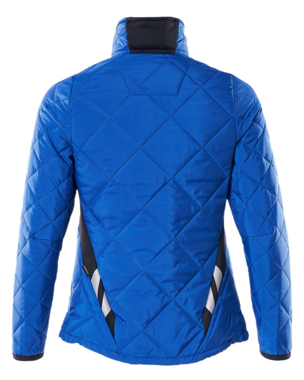 Azure Blue Dark Navy Coloured Mascot Workwear Womens Accelerate Thermal Jacket on white background 