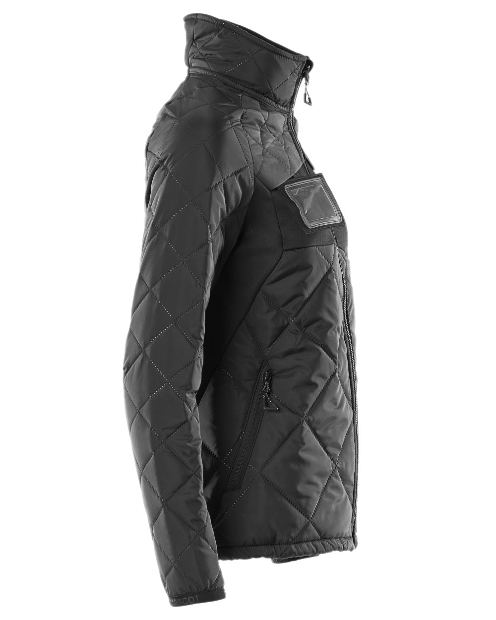 Black Coloured Mascot Workwear Womens Accelerate Thermal Jacket on white background 