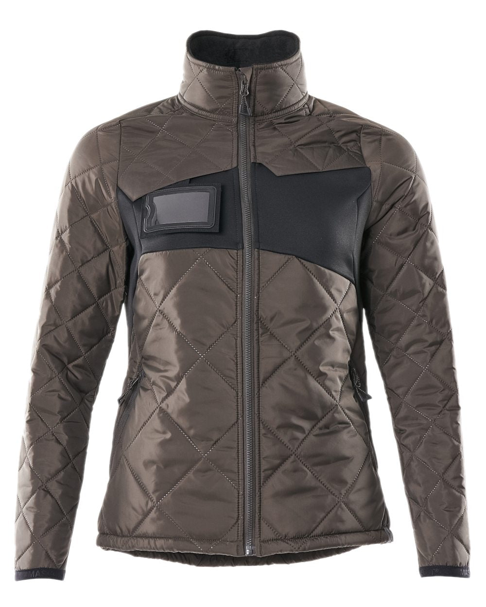 Dark Anthracite Black Coloured Mascot Workwear Womens Accelerate Thermal Jacket on white background 