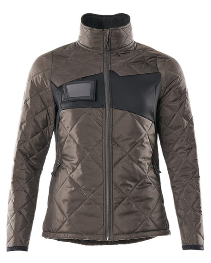 Dark Anthracite Black Coloured Mascot Workwear Womens Accelerate Thermal Jacket on white background 
