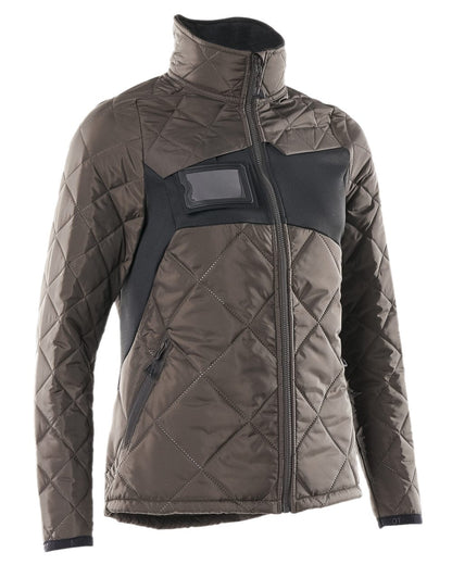 Dark Anthracite Black Coloured Mascot Workwear Womens Accelerate Thermal Jacket on white background 