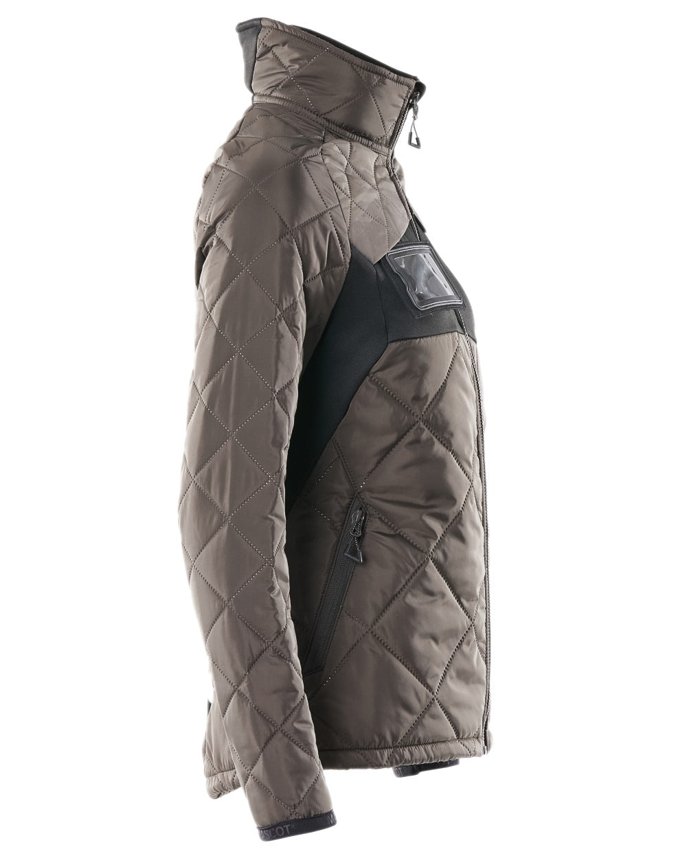 Dark Anthracite Black Coloured Mascot Workwear Womens Accelerate Thermal Jacket on white background 