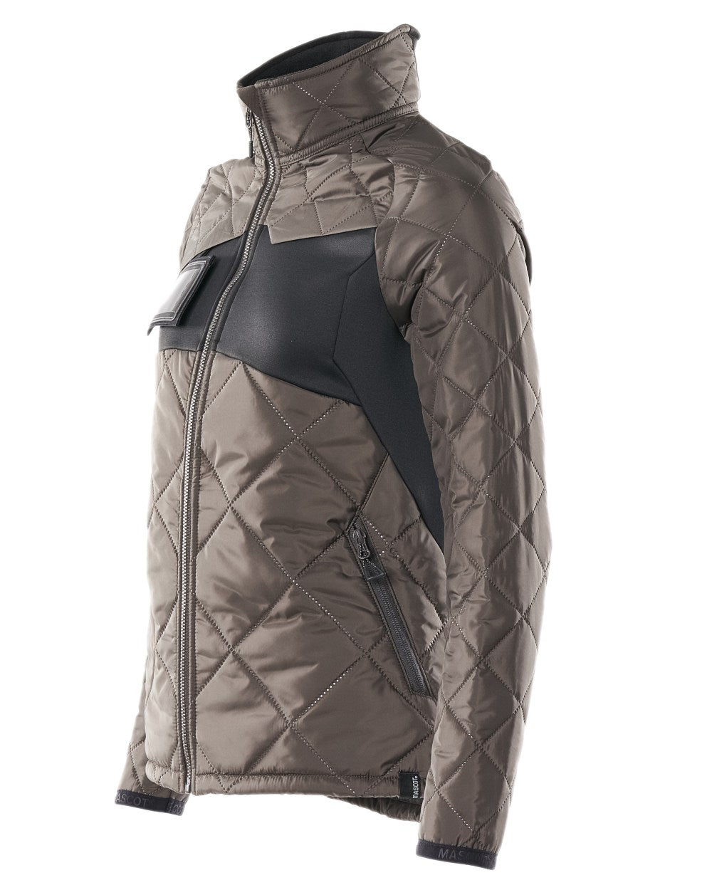 Dark Anthracite Black Coloured Mascot Workwear Womens Accelerate Thermal Jacket on white background 