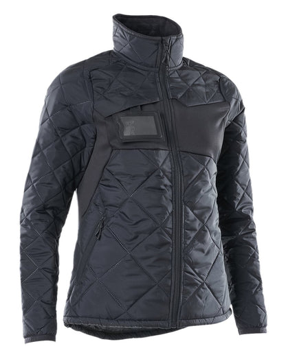 Dark Navy Coloured Mascot Workwear Womens Accelerate Thermal Jacket on white background 
