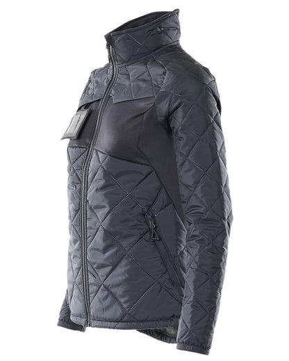 Dark Navy Coloured Mascot Workwear Womens Accelerate Thermal Jacket on white background 
