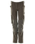 Dark Anthracite Coloured Mascot Workwear Womens Accelerate Trousers With Kneepad Pockets on white background 