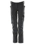 Dark Navy Coloured Mascot Workwear Womens Accelerate Trousers With Kneepad Pockets on white background 