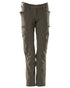 Dark Anthracite Coloured Mascot Workwear Womens Accelerate Trousers With Thigh Pockets on white background 