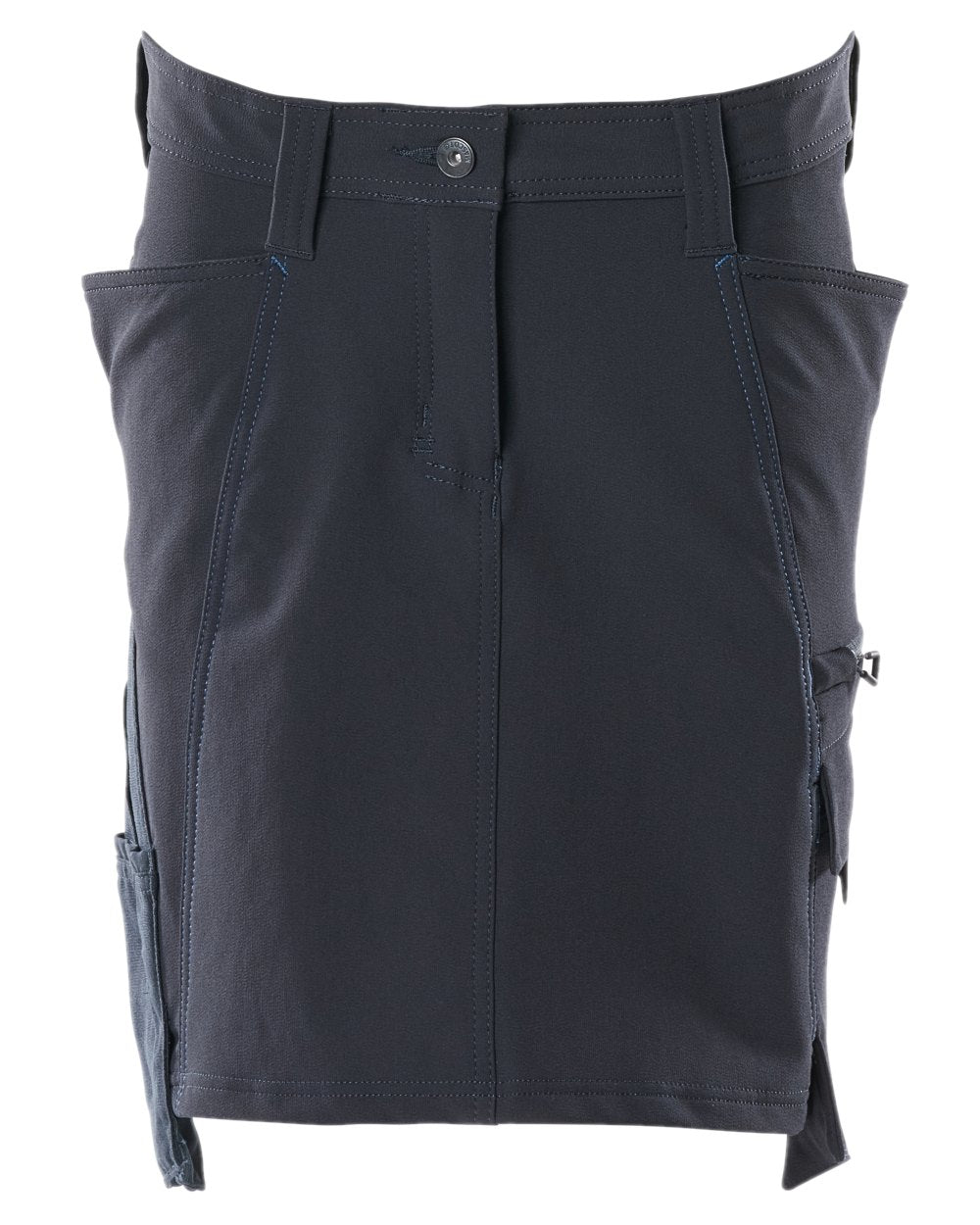 Dark Navy Coloured Mascot Workwear Womens Accelerate Ultimate Stretch Skirt on white background 