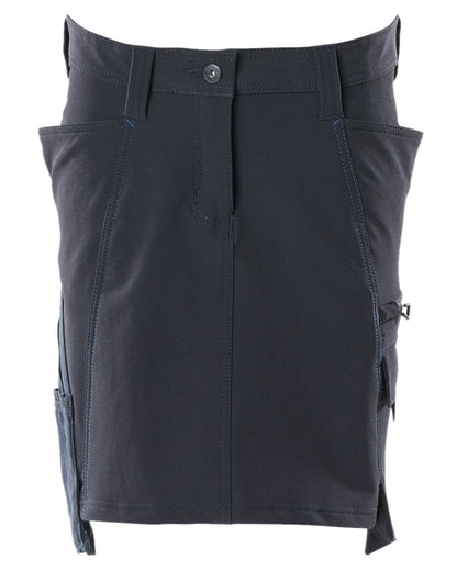 Dark Navy Coloured Mascot Workwear Womens Accelerate Ultimate Stretch Skirt on white background 