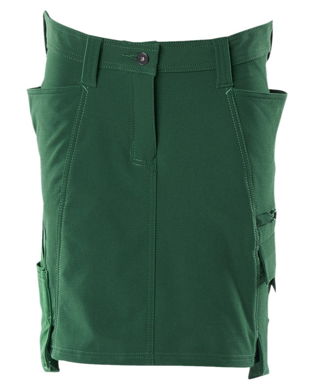 Green Coloured Mascot Workwear Womens Accelerate Ultimate Stretch Skirt on white background 