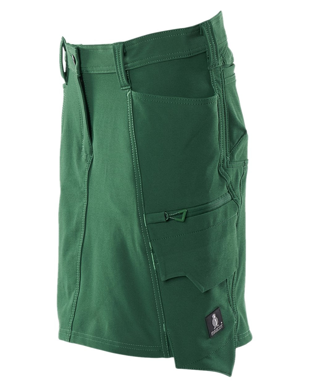 Green Coloured Mascot Workwear Womens Accelerate Ultimate Stretch Skirt on white background 