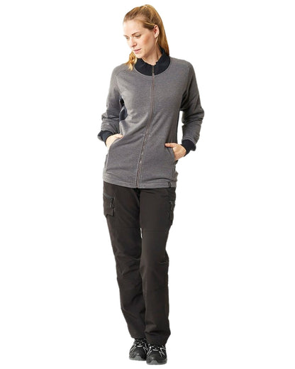 Dark Anthracite Coloured Mascot Workwear Womens Accelerate Ultimate Stretch Trousers on white background 