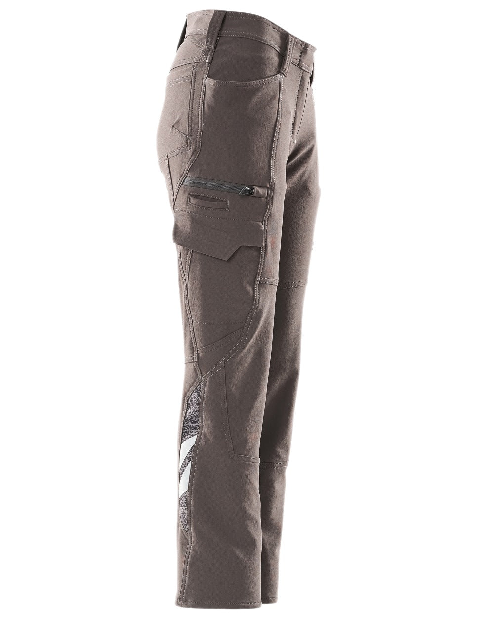 Dark Anthracite Coloured Mascot Workwear Womens Accelerate Ultimate Stretch Trousers on white background 