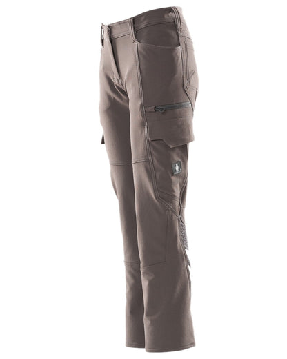 Dark Anthracite Coloured Mascot Workwear Womens Accelerate Ultimate Stretch Trousers on white background 