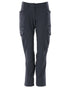 Dark Navy Coloured Mascot Workwear Womens Accelerate Ultimate Stretch Trousers on white background 