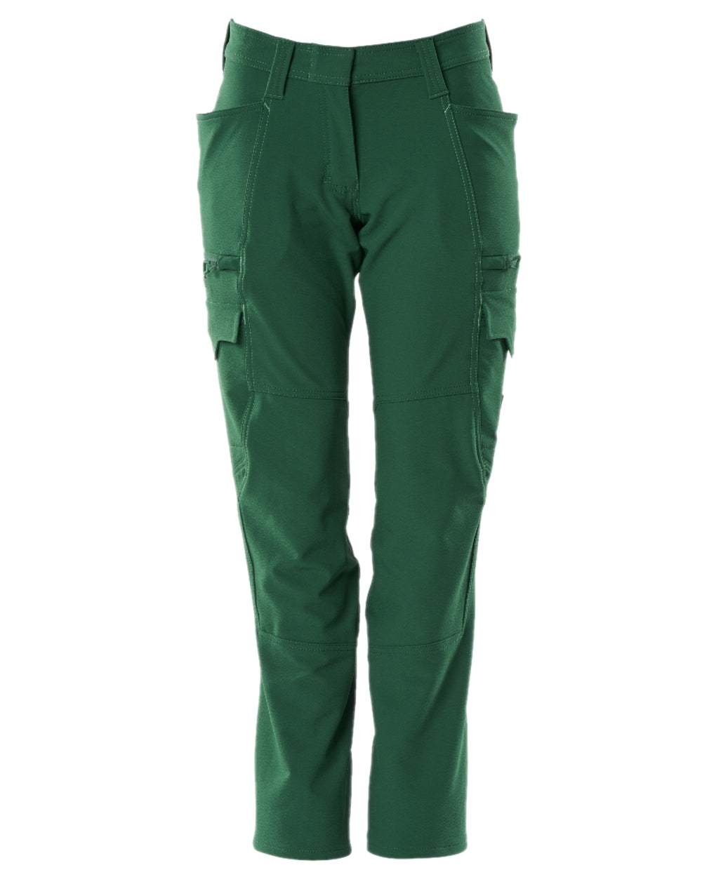 Green Coloured Mascot Workwear Womens Accelerate Ultimate Stretch Trousers on white background 