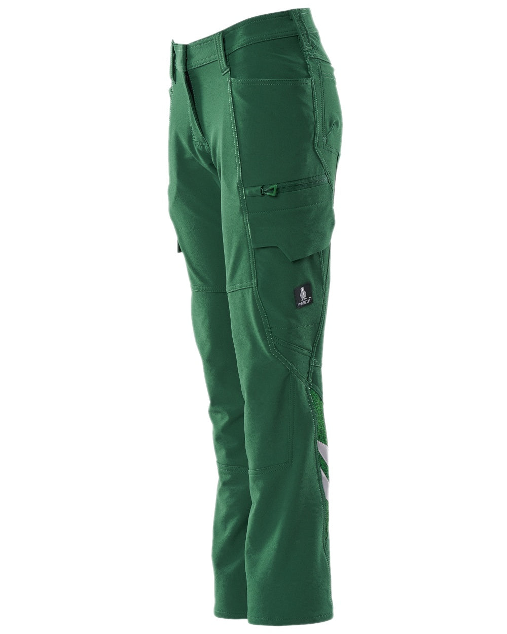 Green Coloured Mascot Workwear Womens Accelerate Ultimate Stretch Trousers on white background 