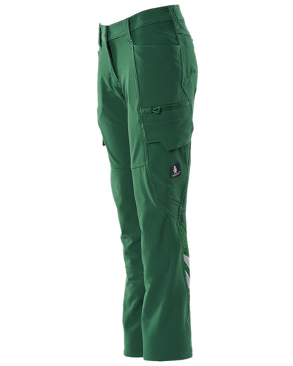 Green Coloured Mascot Workwear Womens Accelerate Ultimate Stretch Trousers on white background 