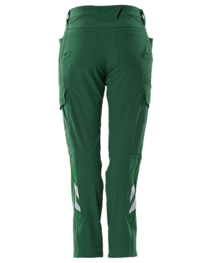 Green Coloured Mascot Workwear Womens Accelerate Ultimate Stretch Trousers on white background 