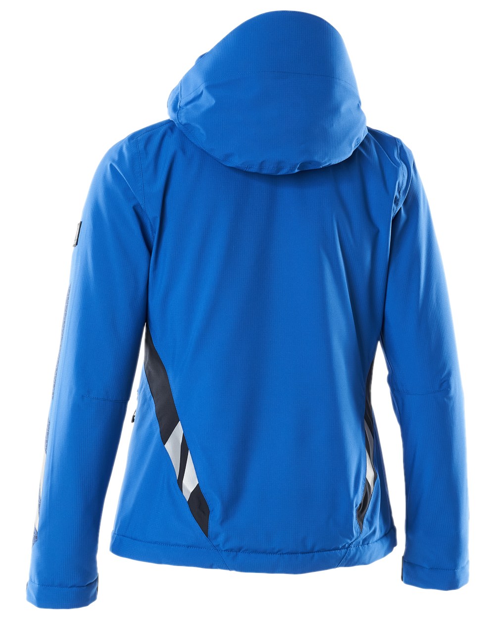 Azure Blue Dark Navy Coloured Mascot Workwear Womens Accelerate Waterproof Winter Jacket on white background 