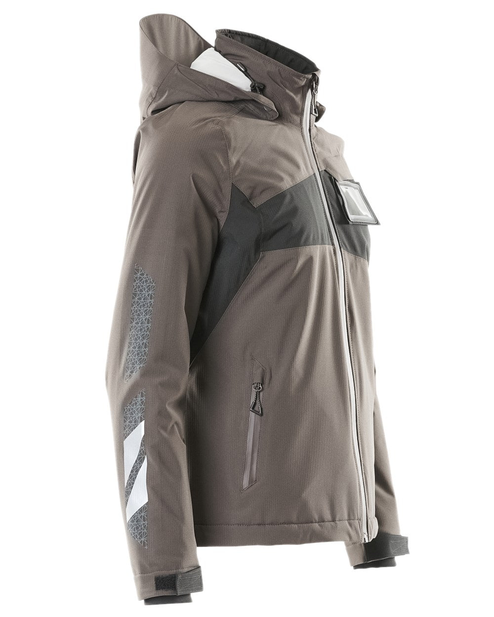 Dark Anthracite Black Coloured Mascot Workwear Womens Accelerate Waterproof Winter Jacket on white background 
