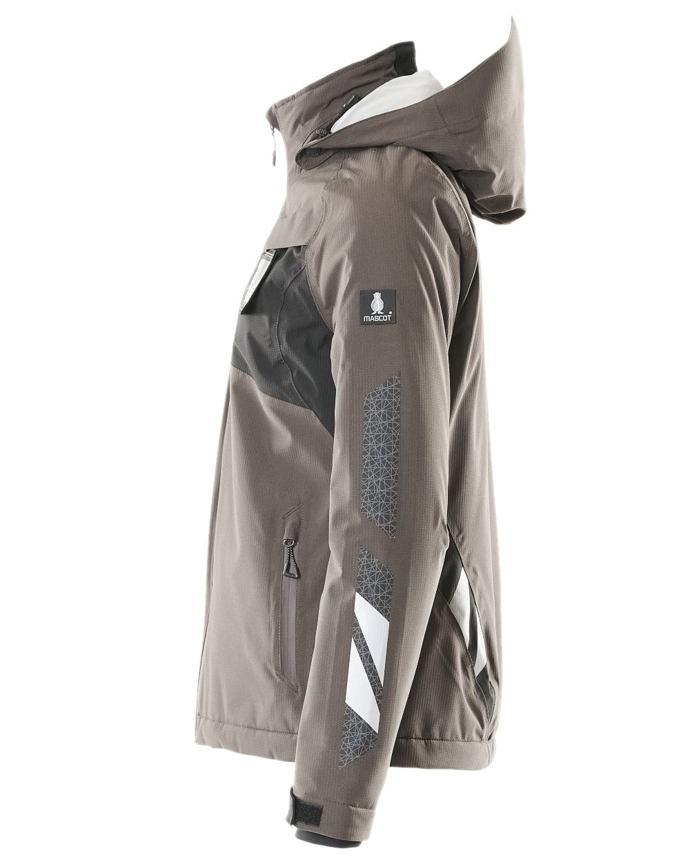 Dark Anthracite Black Coloured Mascot Workwear Womens Accelerate Waterproof Winter Jacket on white background 