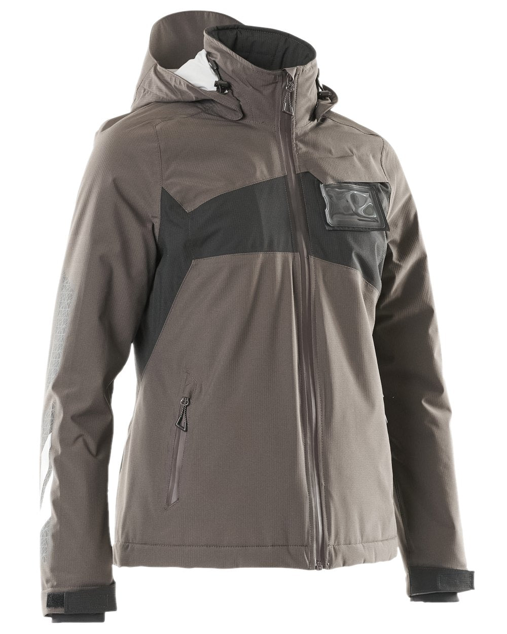 Dark Anthracite Black Coloured Mascot Workwear Womens Accelerate Waterproof Winter Jacket on white background 