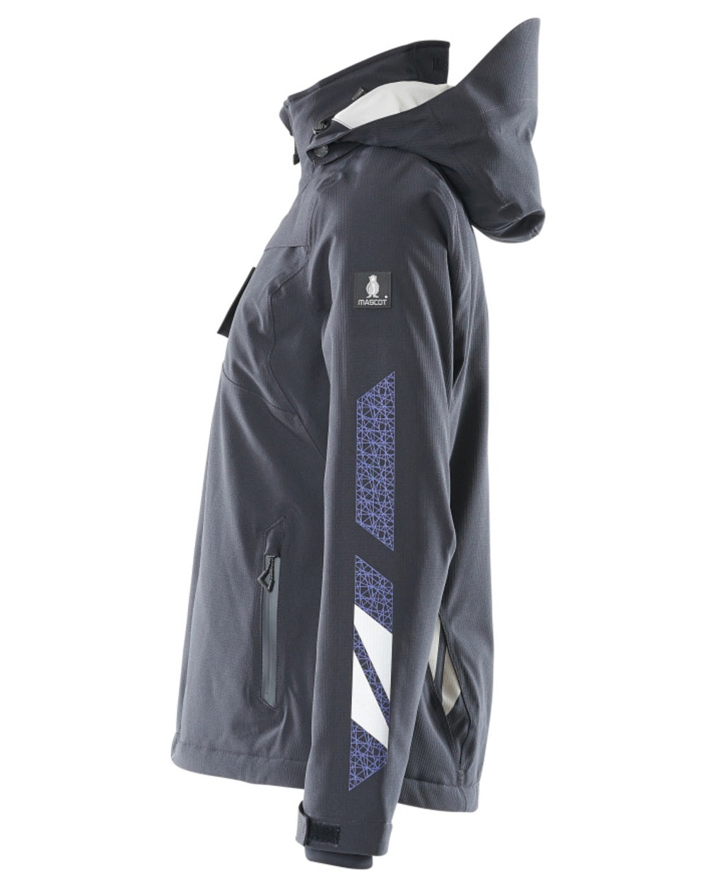 Dark Navy Coloured Mascot Workwear Womens Accelerate Waterproof Winter Jacket on white background 