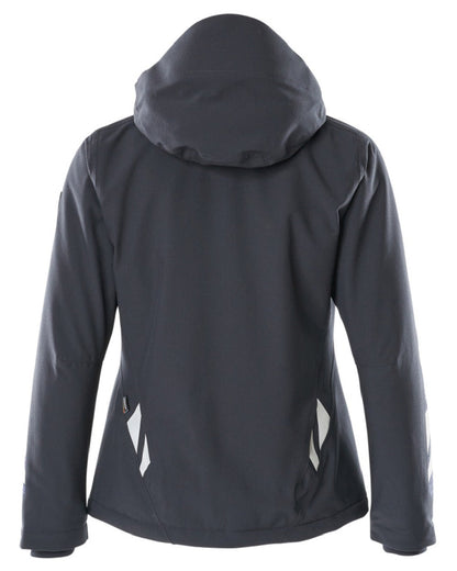 Dark Navy Coloured Mascot Workwear Womens Accelerate Waterproof Winter Jacket on white background 