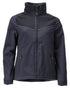 Dark Navy Coloured Mascot Workwear Womens Customized Breathable Softshell Jacket on white background 