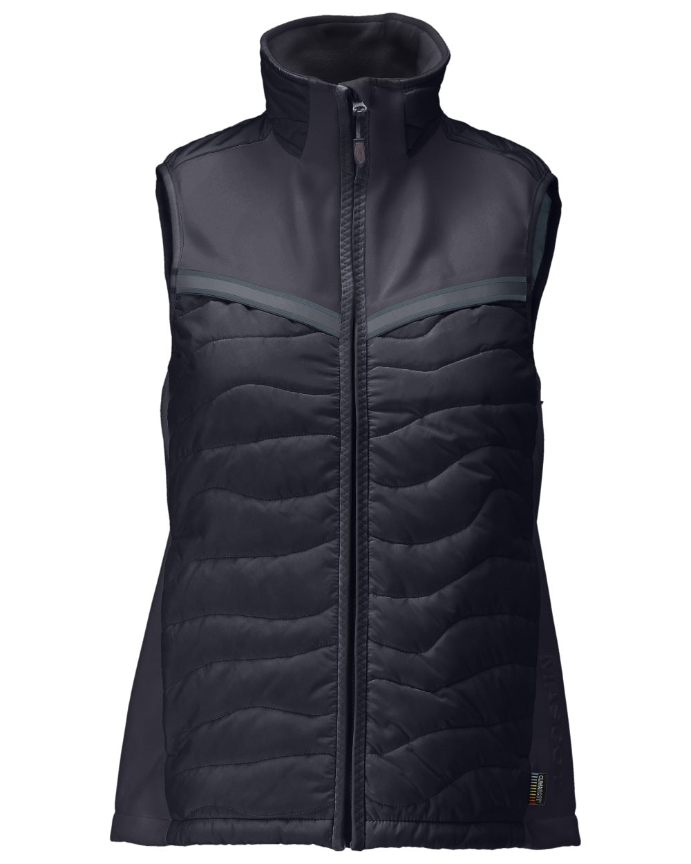 Dark Navy Coloured Mascot Workwear Womens Customized Breathable Thermal Gilet on white background 