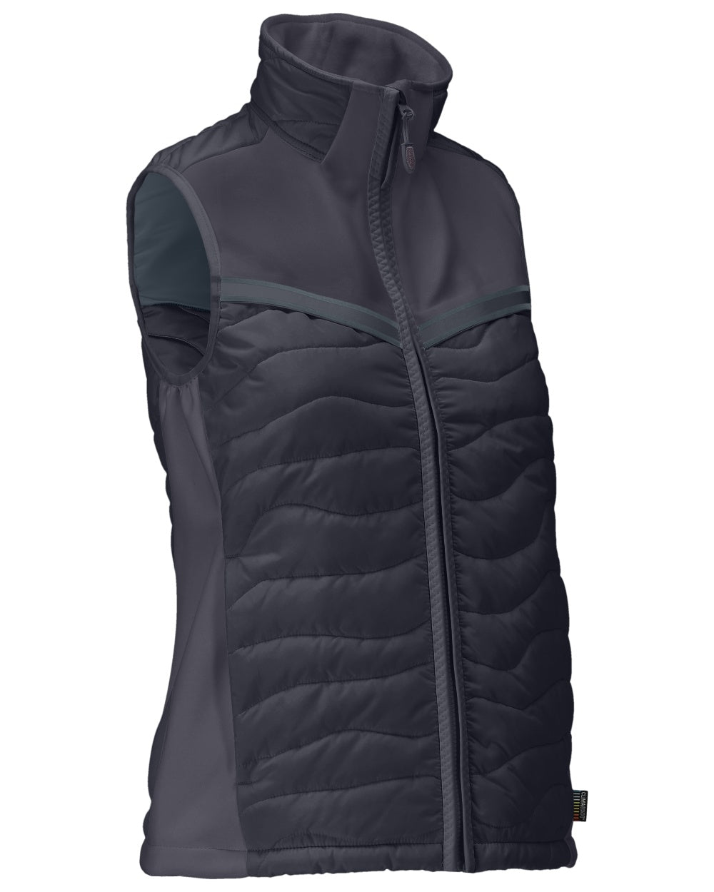 Dark Navy Coloured Mascot Workwear Womens Customized Breathable Thermal Gilet on white background 