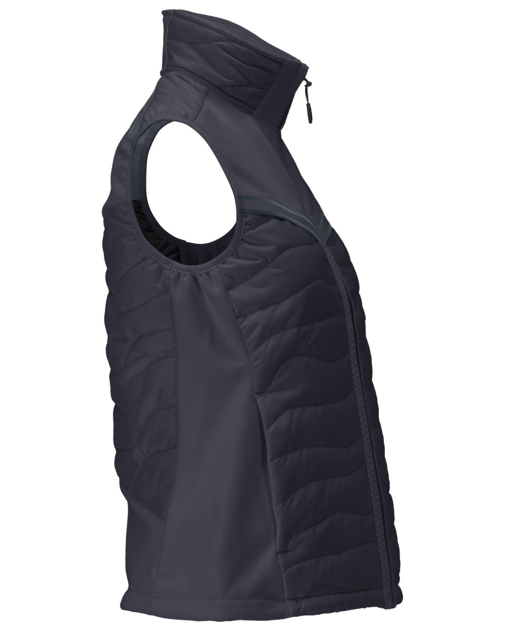 Dark Navy Coloured Mascot Workwear Womens Customized Breathable Thermal Gilet on white background 