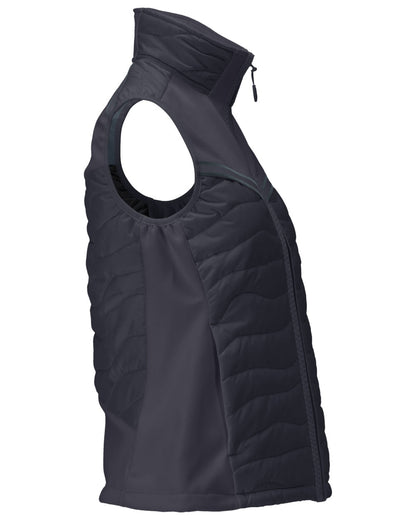 Dark Navy Coloured Mascot Workwear Womens Customized Breathable Thermal Gilet on white background 
