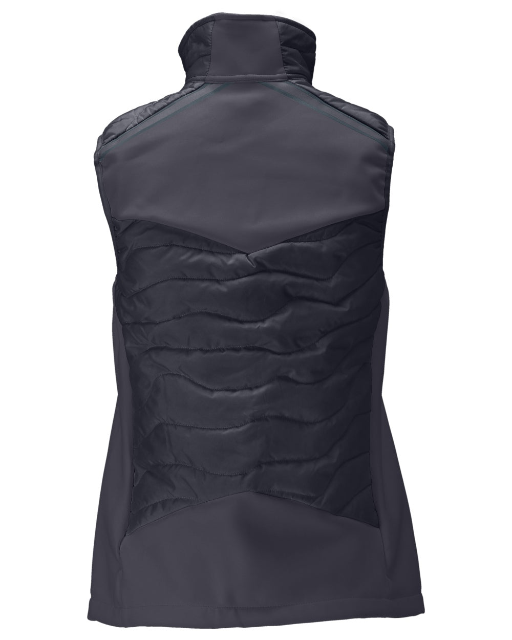 Dark Navy Coloured Mascot Workwear Womens Customized Breathable Thermal Gilet on white background 