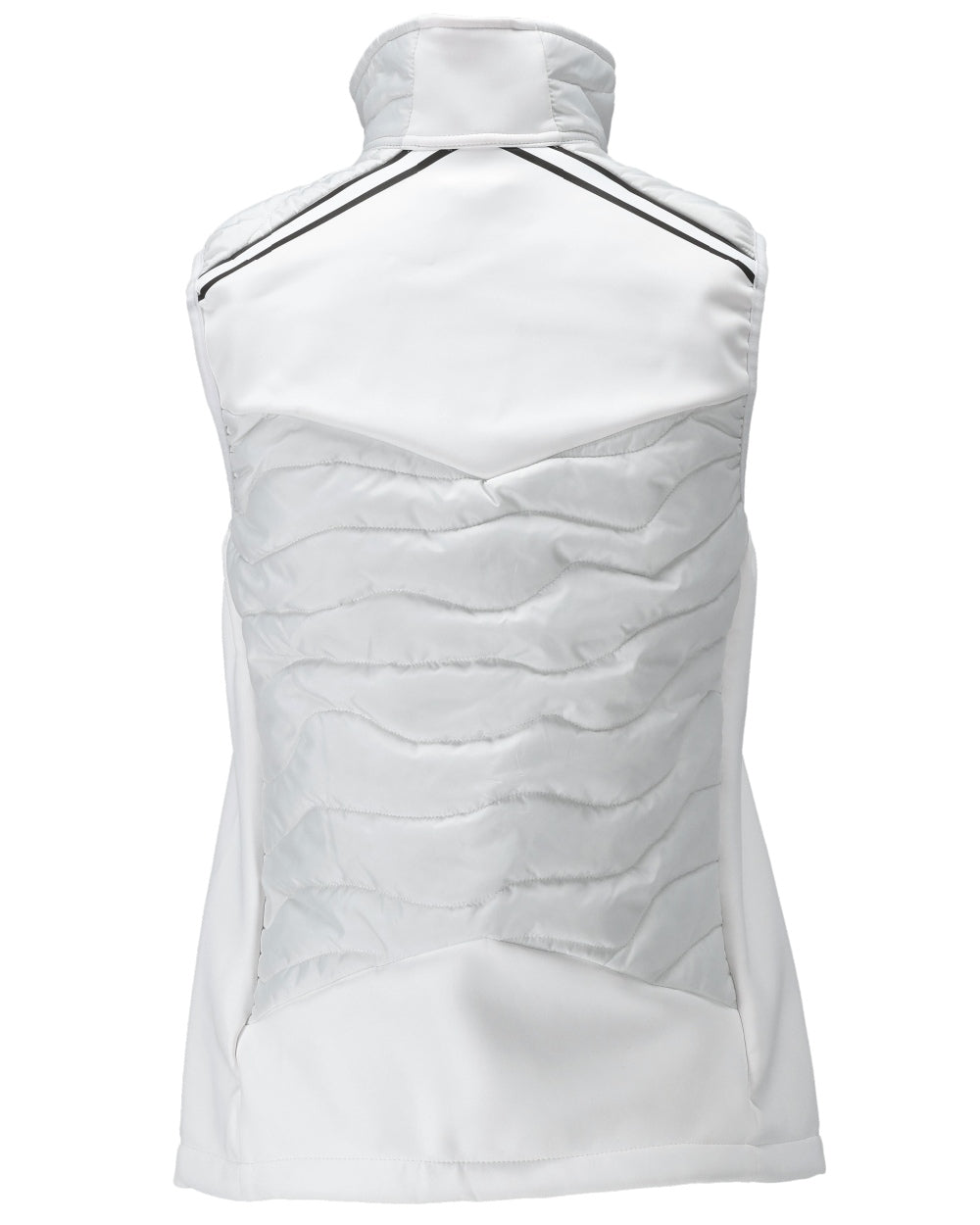 White Coloured Mascot Workwear Womens Customized Breathable Thermal Gilet on white background 