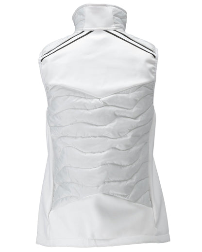 White Coloured Mascot Workwear Womens Customized Breathable Thermal Gilet on white background 
