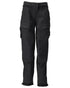 Black Coloured Mascot Workwear Womens Customized Diamond Fit Trousers With Kneepad Pockets on white background 
