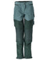 Light Forest Green Coloured Mascot Workwear Womens Customized Diamond Fit Trousers With Kneepad Pockets on white background 