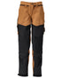 Nut Brown Black Coloured Mascot Workwear Womens Customized Diamond Fit Trousers With Kneepad Pockets on white background 