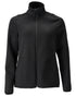 Black Coloured Mascot Workwear Womens Customized Fleece Jumper With Zipper on white background 