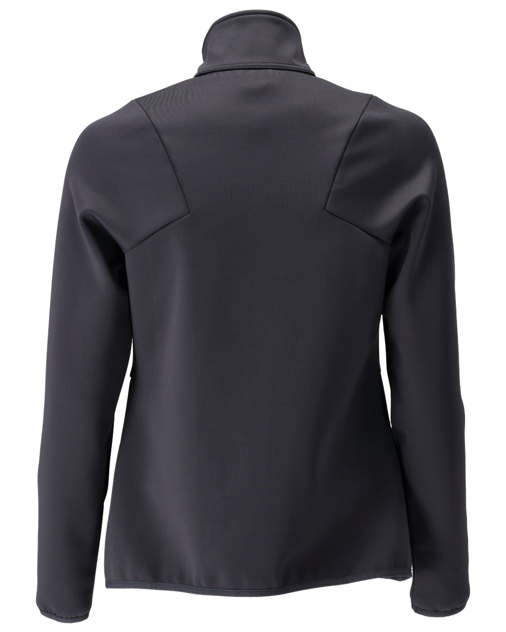 Dark Navy Coloured Mascot Workwear Womens Customized Fleece Jumper With Zipper on white background 